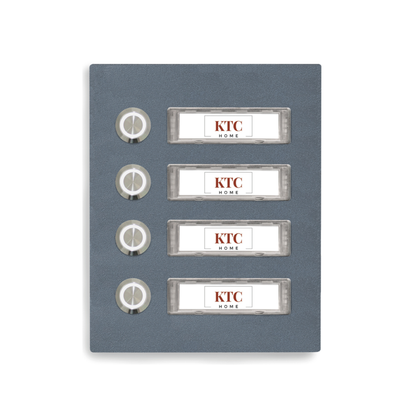 Aufputz-Türklingel in Anthrazit mit austauschbaren Namensschildern