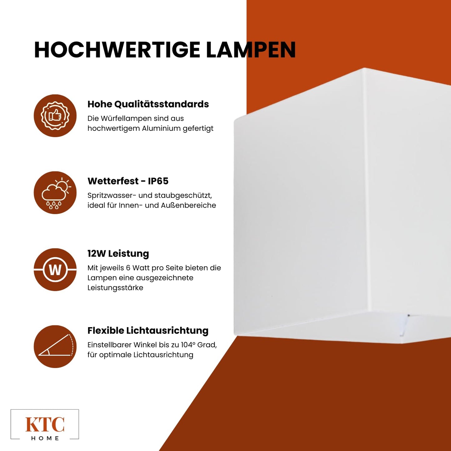 Cubelampe 10x10x10cm | weiß