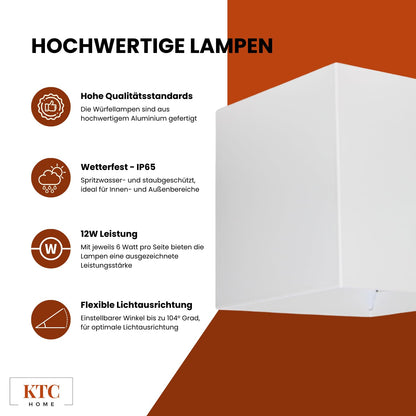 Cubelampe 10x10x10cm | weiß