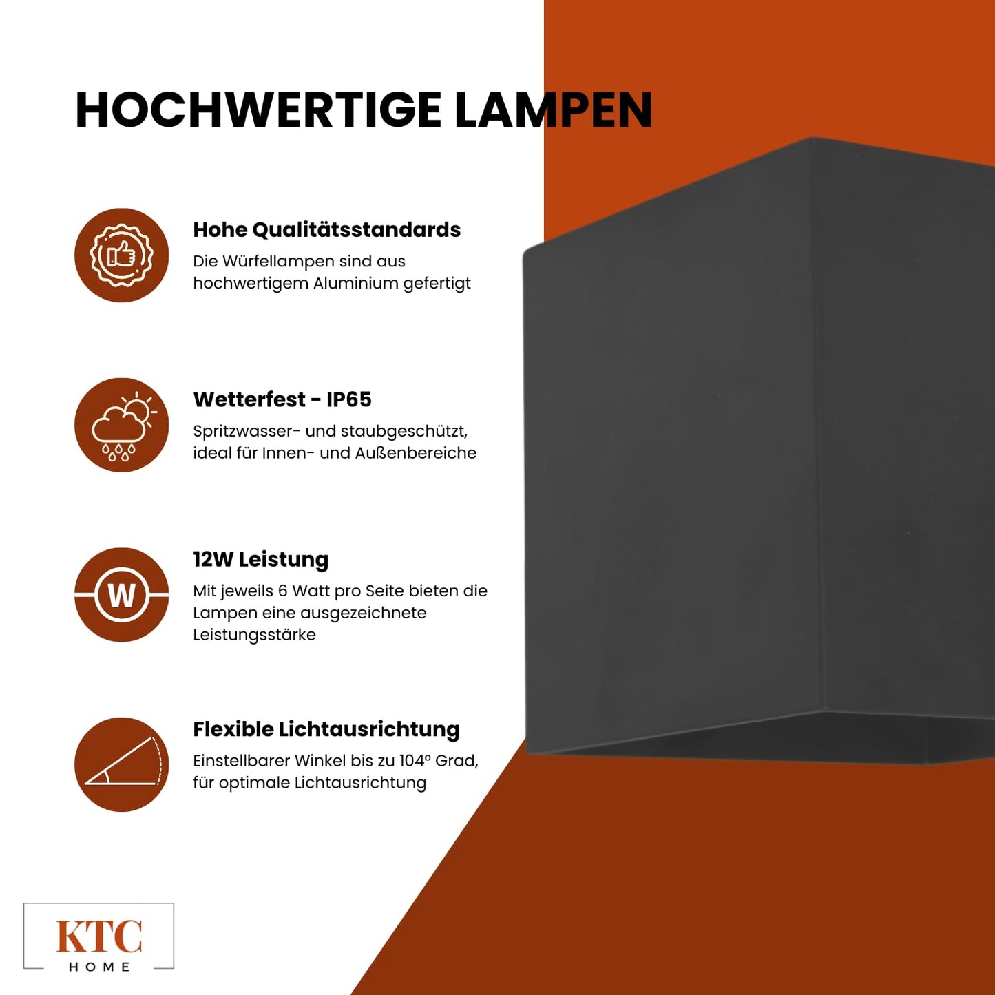 Cubelampe 10x10x10cm | schwarz