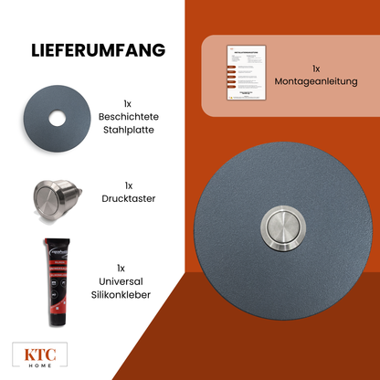 Klingelplatte | pulverbeschichtet | rund