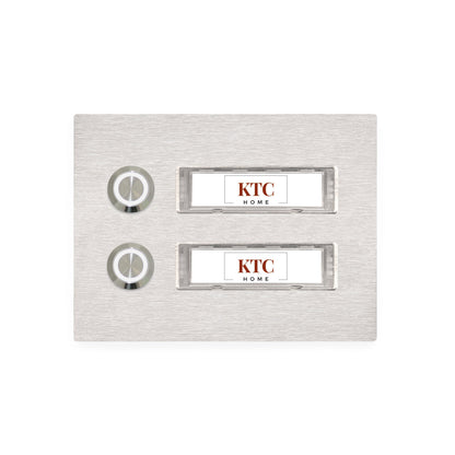 Türklingel Aufputz | Edelstahl gebürstet | austauschbare Namensschilder
