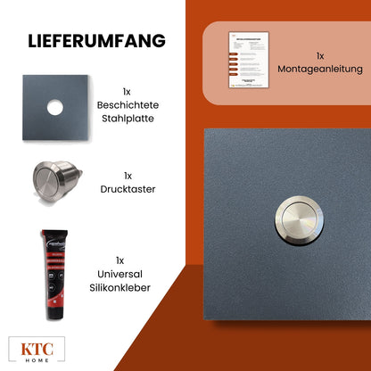 Klingelschild | pulverbeschichtet | quadratisch