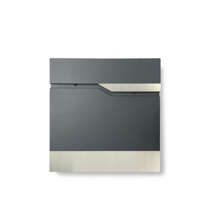 Premium Briefkasten Postlux 4.0 Anthrazit - mit Edelstahlblende
