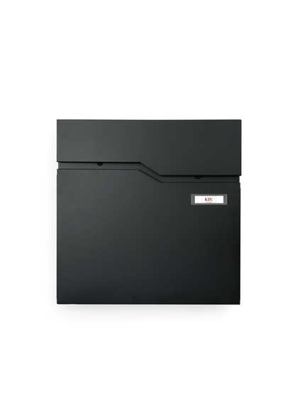Premium Briefkasten Postlux 4.0 Schwarz - mit Namensschild