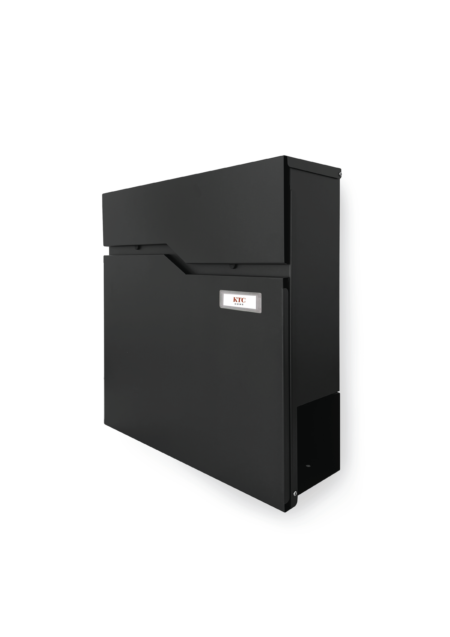 Premium Briefkasten Postlux 4.0 Schwarz - mit Namensschild