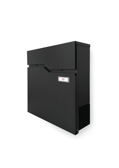 Premium Briefkasten Postlux 4.0 Schwarz - mit Namensschild