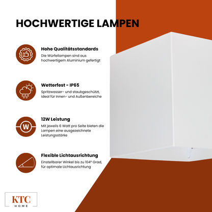 Cubelampe 10x10x10cm | weiß RAL 9016